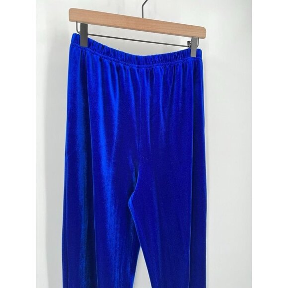 Bob Mackie Wearable Art Velour Pull On Elastic Waist Track Pants Size Small - Picture 2 of 4
